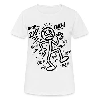 Elektroschock-Humor | Lustiges Elektriker-Geschenk - Frauen T-Shirt atmungsaktiv - Weiß - Vorne - AI Model Female 172 dark (172cm)