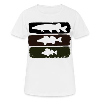Pike Zander Perch - Women's Breathable T-Shirt - white - Front - AI Model Female 172 dark (172cm)