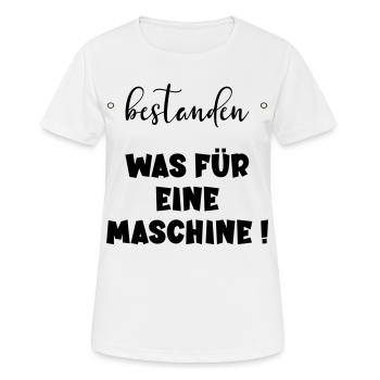 Abschluss Bestanden - Maschine - Frauen T-Shirt atmungsaktiv - Weiß - Vorne - AI Model Female 172 dark (172cm)