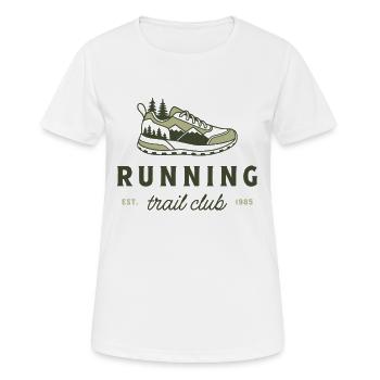 Club de course en montagne de course - T-shirt respirant Femme - blanc - Devant - AI Model Female 172 dark (172cm)