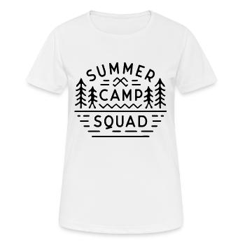Sommerlager-Einheit - Frauen T-Shirt atmungsaktiv - Weiß - Vorne - AI Model Female 172 dark (172cm)