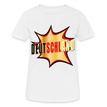 Deutschland Popart - Frauen T-Shirt atmungsaktiv - Weiß - Vorne - AI Model Female 172 dark (172cm)