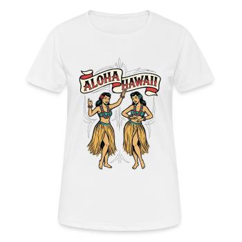 Danseurs de Hula Aloha - T-shirt respirant Femme - blanc - Devant - AI Model Female 172 dark (172cm)