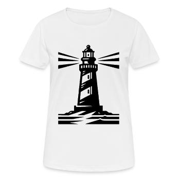 Leuchtturm - Frauen T-Shirt atmungsaktiv - Weiß - Vorne - AI Model Female 172 dark (172cm)