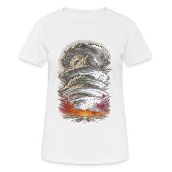 Sturmjäger Meteorologe - Frauen T-Shirt atmungsaktiv - Weiß - Vorne - AI Model Female 172 dark (172cm)