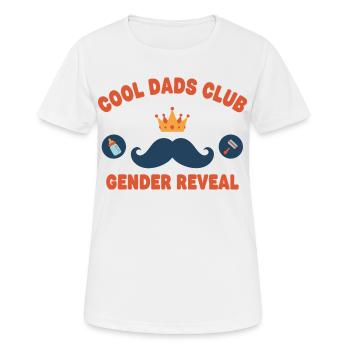 Gender Reveal Cool Dads Club Baby Shower Dad - Women's Breathable T-Shirt - white - Front - AI Model Female 172 dark (172cm)