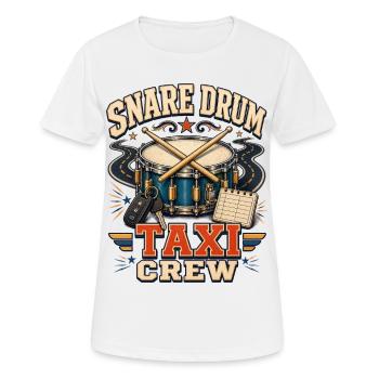 SNARE DRUM TAXI CREW - Frauen T-Shirt atmungsaktiv - Weiß - Vorne - AI Model Female 172 dark (172cm)