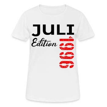 Juli 1996 - 30. Geburtstag - Frauen T-Shirt atmungsaktiv - Weiß - Vorne - AI Model Female 172 dark (172cm)