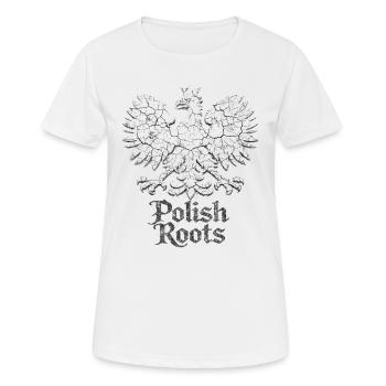 Polish Roots – Vintage Polen Adler T-Shirt - Frauen T-Shirt atmungsaktiv - Weiß - Vorne - AI Model Female 172 dark (172cm)