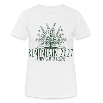 Rentnerin 2027 Retro Abschied Rente - Frauen T-Shirt atmungsaktiv - Weiß - Vorne - AI Model Female 172 dark (172cm)