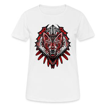 Haida Wolf Stammestotem Design - Frauen T-Shirt atmungsaktiv - Weiß - Vorne - AI Model Female 172 dark (172cm)