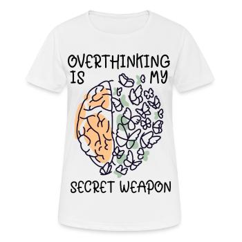 Overthinking Brooding Brain Butterflies - Women's Breathable T-Shirt - white - Front - AI Model Female 172 dark (172cm)