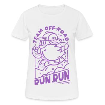 Team Off Road Trail Running - Women's Breathable T-Shirt - white - Front - AI Model Female 172 dark (172cm)