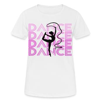 Dance - Frauen T-Shirt atmungsaktiv - Weiß - Vorne - AI Model Female 172 dark (172cm)