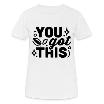 Du hast das verstanden - Frauen T-Shirt atmungsaktiv - Weiß - Vorne - AI Model Female 172 dark (172cm)