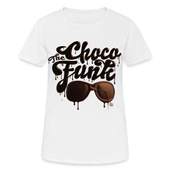 The Choco Funk - Chocolate Lover Retro Funky - T-shirt respirant Femme - blanc - Devant - AI Model Female 172 dark (172cm)