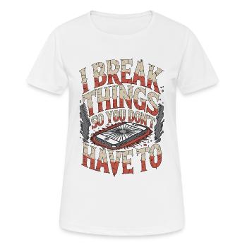 Développeur d’applications mobiles : je brise la programmation mobile - T-shirt respirant Femme - blanc - Devant - AI Model Female 172 dark (172cm)