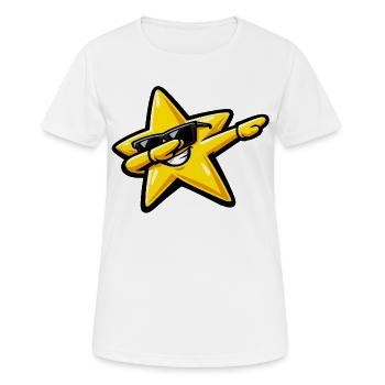 Dabbing Stern - Frauen T-Shirt atmungsaktiv - Weiß - Vorne - AI Model Female 172 dark (172cm)