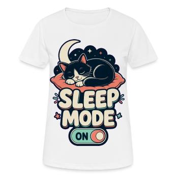 MODE VEILLE SUR Cat - T-shirt respirant Femme - blanc - Devant - AI Model Female 172 dark (172cm)