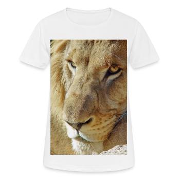 Portrait du Lion dans le rêve en plein soleil - T-shirt respirant Femme - blanc - Devant - AI Model Female 172 dark (172cm)