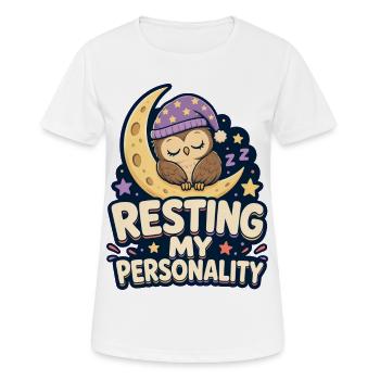 REPOSER MA PERSONNALITÉ Sieste - T-shirt respirant Femme - blanc - Devant - AI Model Female 172 dark (172cm)