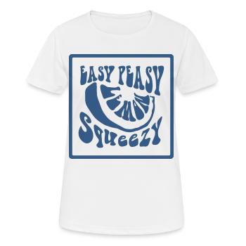Easy Peasy Squeezy Lemon Psychedelic - Frauen T-Shirt atmungsaktiv - Weiß - Vorne - AI Model Female 172 dark (172cm)