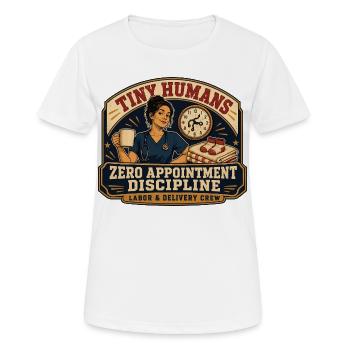 Kleine Menschen Null Termindisziplin - Frauen T-Shirt atmungsaktiv - Weiß - Vorne - AI Model Female 172 dark (172cm)