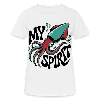 Oktopus Spirit - Frauen T-Shirt atmungsaktiv - Weiß - Vorne - AI Model Female 172 dark (172cm)