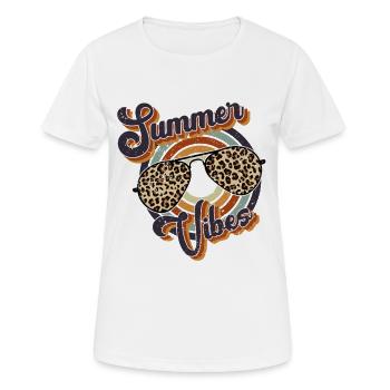 Summer Vibes Leopard Shades - Frauen T-Shirt atmungsaktiv - Weiß - Vorne - AI Model Female 172 dark (172cm)