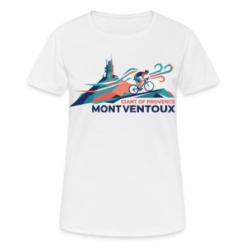 Chemise du Géant du Mont Ventoux de Provence - T-shirt respirant Femme - blanc - Devant - AI Model Female 172 dark (172cm)