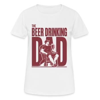 Beer Drinking Dad Bier Papa Shirt - Frauen T-Shirt atmungsaktiv - Weiß - Vorne - AI Model Female 172 dark (172cm)