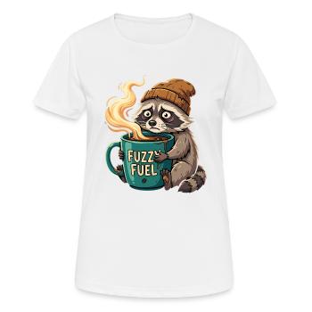 Coffee Waschbaer Morgengrouchel Buero - Women's Breathable T-Shirt - white - Front - AI Model Female 172 dark (172cm)