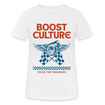 Turbo Boost Culture - T-shirt respirant Femme - blanc - Devant - AI Model Female 172 dark (172cm)