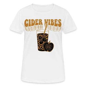 Cider Vibes Apple Cider Eiswürfel - Frauen T-Shirt atmungsaktiv - Weiß - Vorne - AI Model Female 172 dark (172cm)