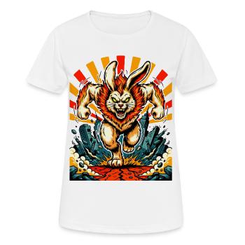 Monster Bunny Rage - Women's Breathable T-Shirt - white - Front - AI Model Female 172 dark (172cm)