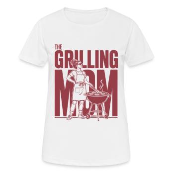 Grilling Mom Grill Mama Shirt - Frauen T-Shirt atmungsaktiv - Weiß - Vorne - AI Model Female 172 dark (172cm)