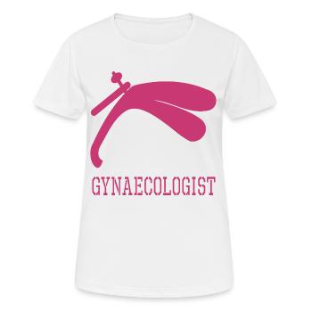 Gynécologue - T-shirt respirant Femme - blanc - Devant - AI Model Female 172 dark (172cm)