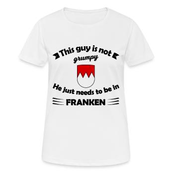 Mountain ridge coat of arms in red and white - Women's Breathable T-Shirt - white - Front - AI Model Female 172 dark (172cm)