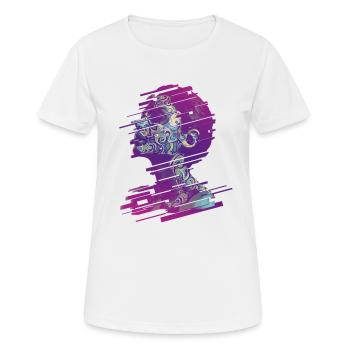 Spirale Portait - T-shirt respirant Femme - blanc - Devant - AI Model Female 172 dark (172cm)