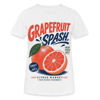Grapefruit Splash Citrus Motiv - Frauen T-Shirt atmungsaktiv - Weiß - Vorne - AI Model Female 172 dark (172cm)