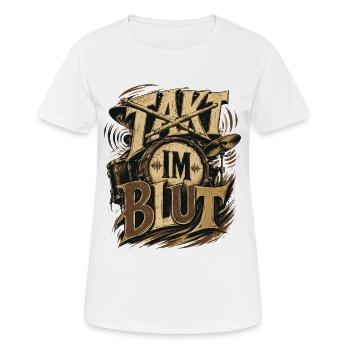 Beat in the Blood Drums Music - Women's Breathable T-Shirt - white - Front - AI Model Female 172 dark (172cm)