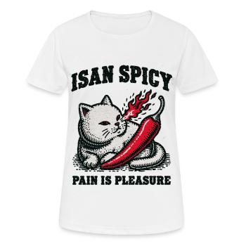 Isan Chat Épicé - T-shirt respirant Femme - blanc - Devant - AI Model Female 172 dark (172cm)