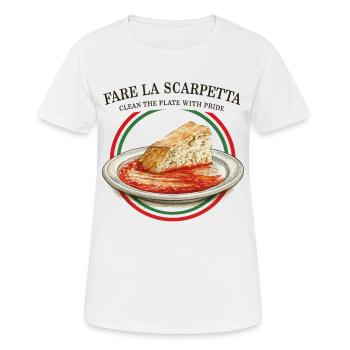 Fare La Scarpetta – Brot in Soße - Frauen T-Shirt atmungsaktiv - Weiß - Vorne - AI Model Female 172 dark (172cm)