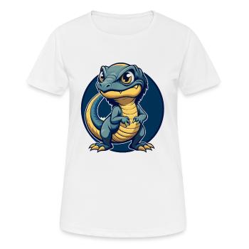 Mascotte de Basilisk Kawaii Logo clipart Logo - T-shirt respirant Femme - blanc - Devant - AI Model Female 172 dark (172cm)