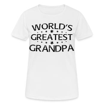 Le plus grand grand-père du monde, le meilleur grand-père de tous les temps - T-shirt respirant Femme - blanc - Devant - AI Model Female 172 dark (172cm)
