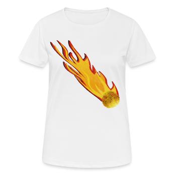 Meteroid Asteroid Sternschnuppe Feuerball - Frauen T-Shirt atmungsaktiv - Weiß - Vorne - AI Model Female 172 dark (172cm)