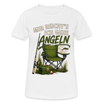 Mir Reichts Ich Gehe Angeln Angler Humor - Frauen T-Shirt atmungsaktiv - Weiß - Vorne - AI Model Female 172 dark (172cm)