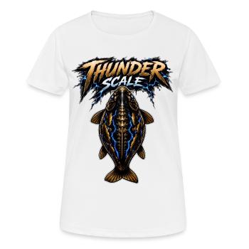 Common Carp Fishing Thunder Scale - Women's Breathable T-Shirt - white - Front - AI Model Female 172 dark (172cm)