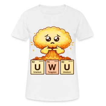 Humour de nerd drôle de nuage Champignon Nuage UwU - T-shirt respirant Femme - blanc - Devant - AI Model Female 172 dark (172cm)