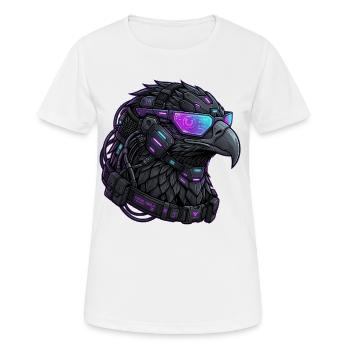 Cyberpunk Eagle Streetwear Mech - T-shirt respirant Femme - blanc - Devant - AI Model Female 172 dark (172cm)